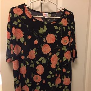 Rose patterned Lularoe Irma